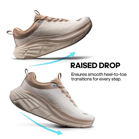 NORTIV 8 Womens Walking Shoes Beige Khaki Breathable Mesh Sneakers SNWS248W 11 - Picture 4 of 16